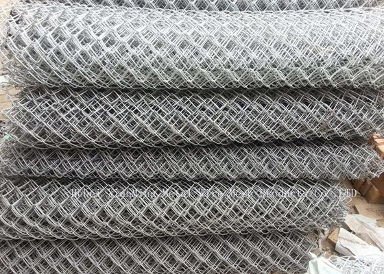 China Steel Chain Link Wire Mesh Fencing / Temporary Chain Link Fence Twill Weave supplier