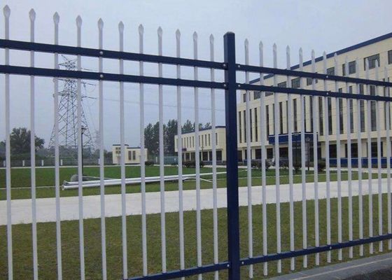 China Square Tube Outdoor Security Fencing Heat Treated , Steel Picket Fence Panel supplier