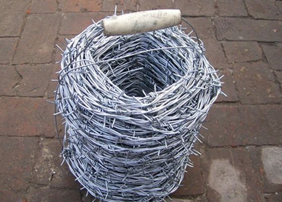 China Double Strand 2MM Coiled Barbed Wire Mesh , Highway GI Wire Mesh supplier