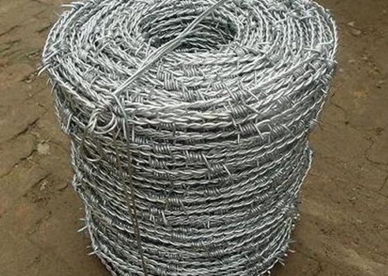 China Single / Double Barbed Wire Mesh Electric Galvanized 1.0-3.5mm Dia supplier
