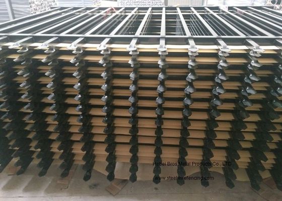 China 2 - Rail Flat Top Powder Coated Garden Edging Fence With Solid Structure supplier