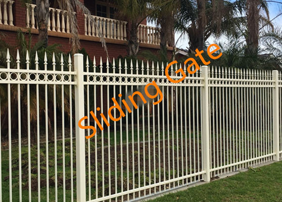 China Decorative Courtyard Automatic Driveway Gates , Electric Metal Gates Heat Treated supplier