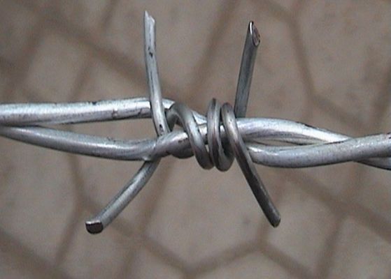 China Double Twisted Barbed Iron Wire Wrapped For Security Fence , 1.6mm- 3.0mm Dia supplier