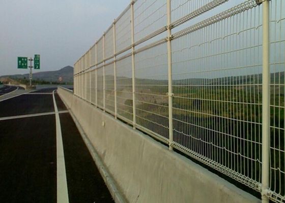 China Green Powder Coated Steel Wire Fencing Security For Highway , 48mmx1.0mm Size supplier