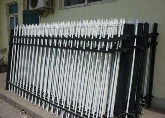 China Security Powder Coated Zinc Steel Picket Fence For Residential , Heat Treated supplier
