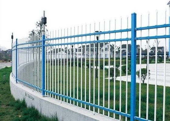 China Powder Coated Wall Boundary Line Fencing Double Beam With 80*80mm Square Pipe supplier