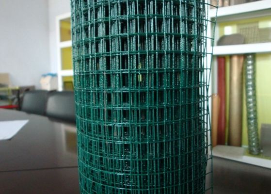 China PVC Coated Steel Mesh Fencing Panels Dark Green For Animal Cage 50X150 Size supplier