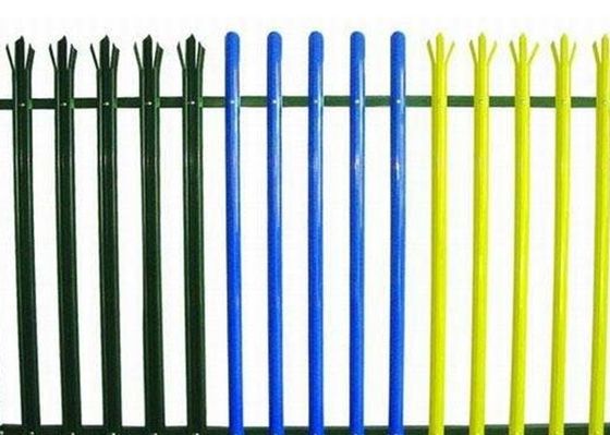 China Colorful Triple Pointed Palisade Steel Security Fencing Anti Theft With Low Carbon Steel supplier