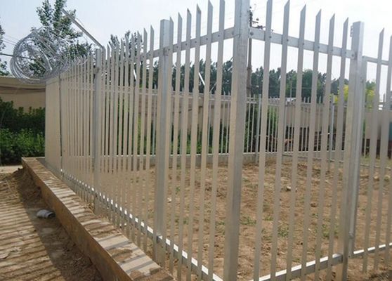China Security Top Barbed Metal Palisade Fencing Anti Climbing For Gardens / Schools supplier