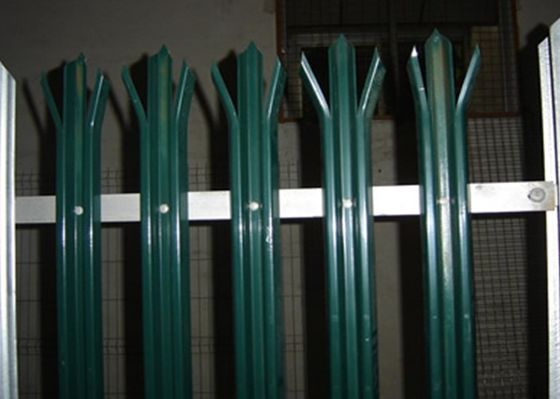 China Anti Climb Security Palisade Fencing Gates For Lawns / Villas , Metal Picket Fence Panels supplier