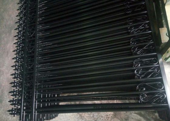 China Anti - Climb Automatic Driveway Gates Garrison Steel Tubular Fence For Yard supplier