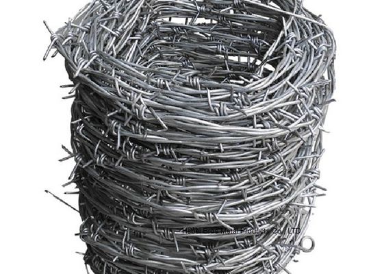 China 12x14 Hot Dipped Galvanized Barbed Wire Coil,  Security  Mesh Fence supplier