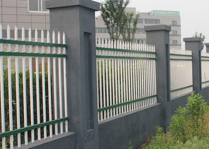 Euro Style Tubular Zinc Steel Fence Powder Coated For School , Convenient Install