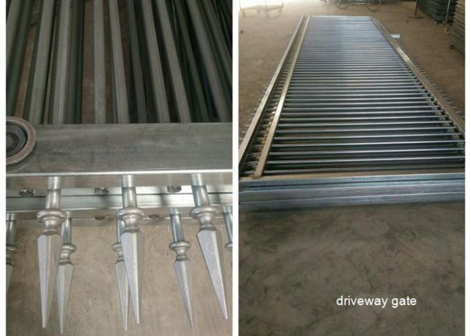 Factory Security Automatic Driveway Gates / Ornamental Metal Railings
