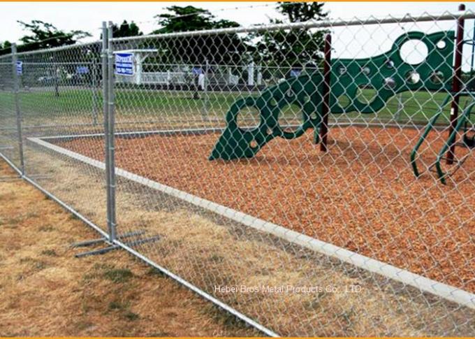 Outdoor Temporary Construction Fence Chain Link Fencing For Construction Protection