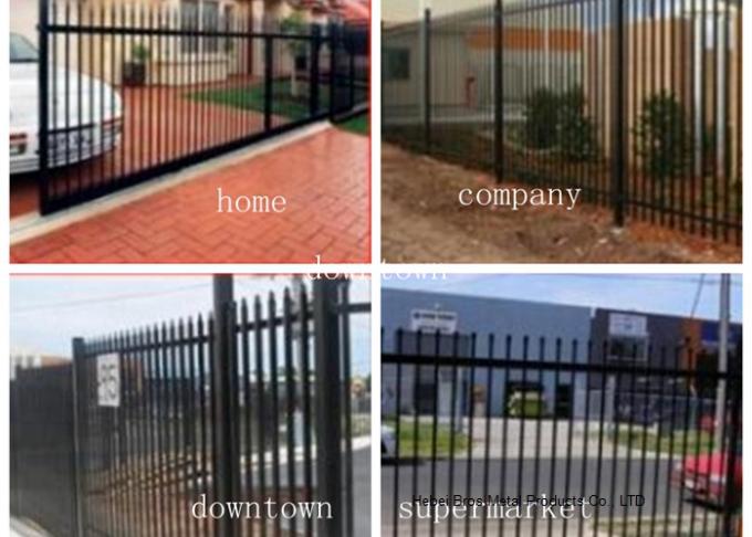 Safely Metal Modern Zinc Steel Fence Tubular Picket Fence For Downtown